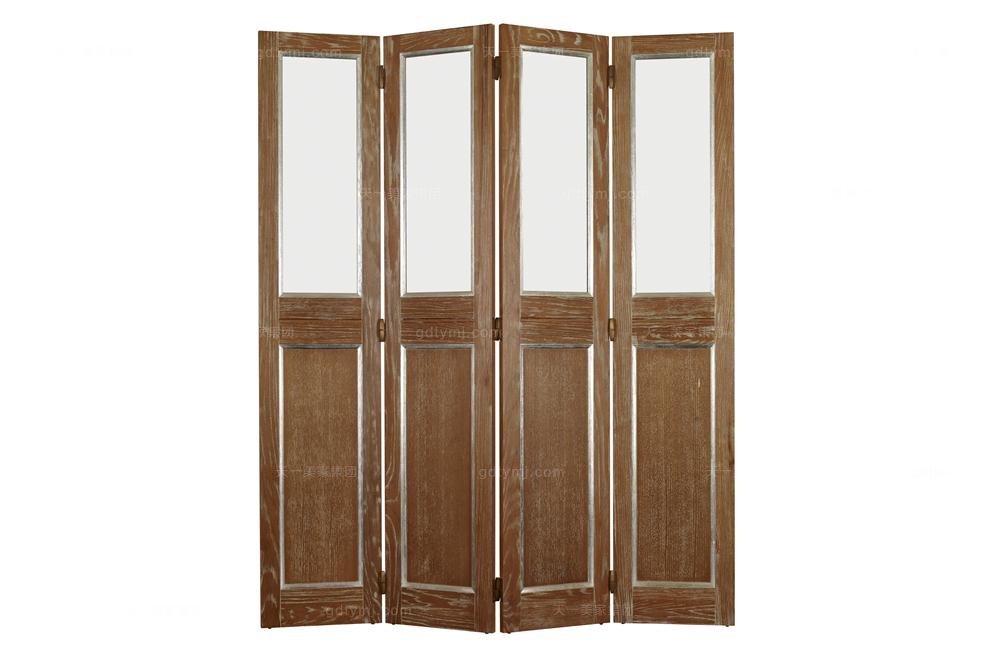 高端品牌美式原木色屏風