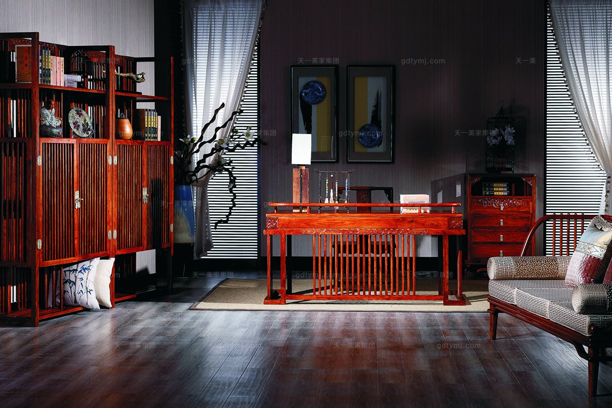 高端家具報(bào)價(jià)中式實(shí)木書柜