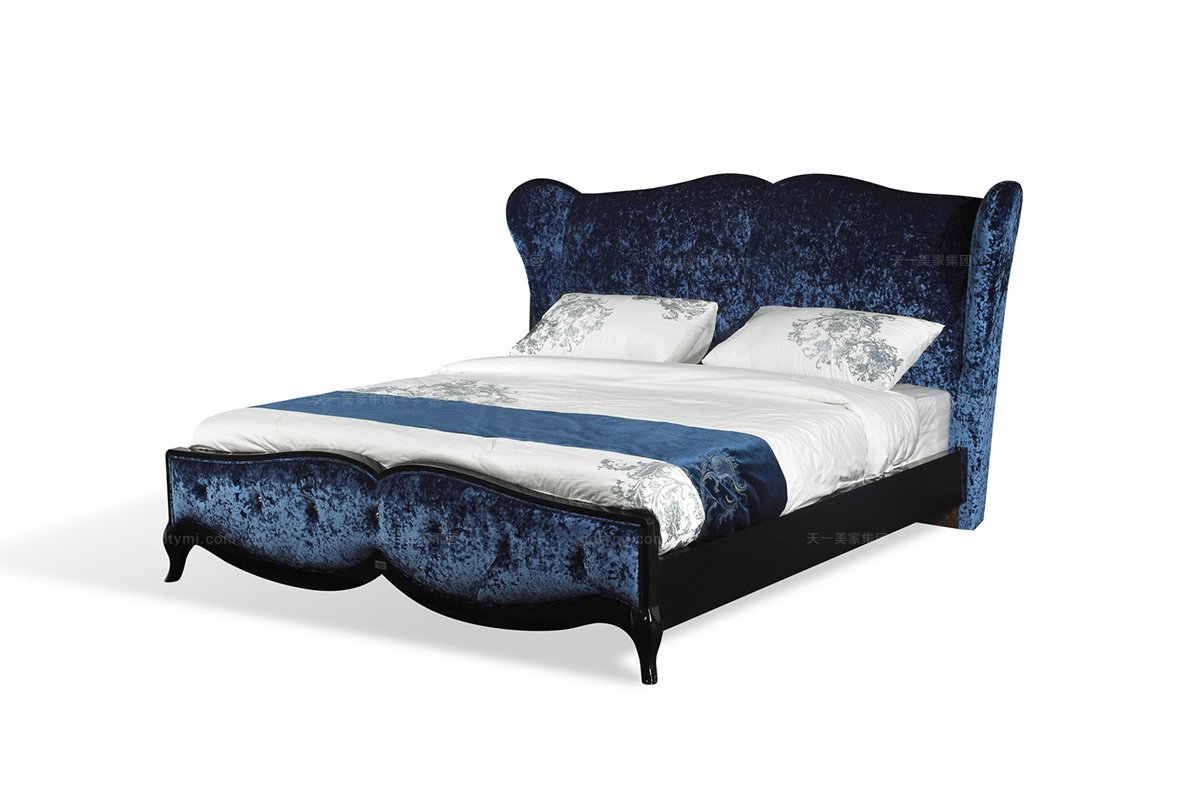 高端品牌后現代雙人床  