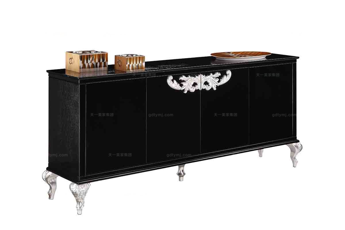高端公寓酒店家具別墅后現代鱷魚紋備餐柜