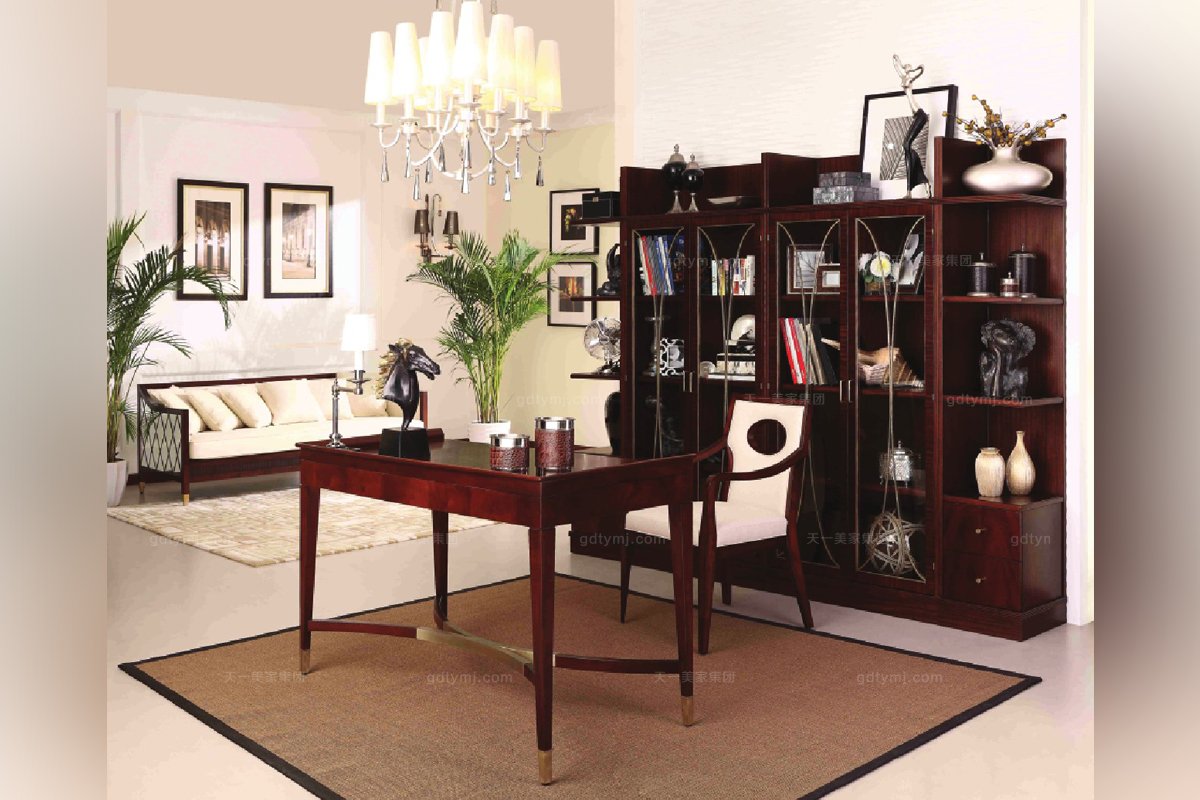 高端簡約新古典實(shí)木扶手椅