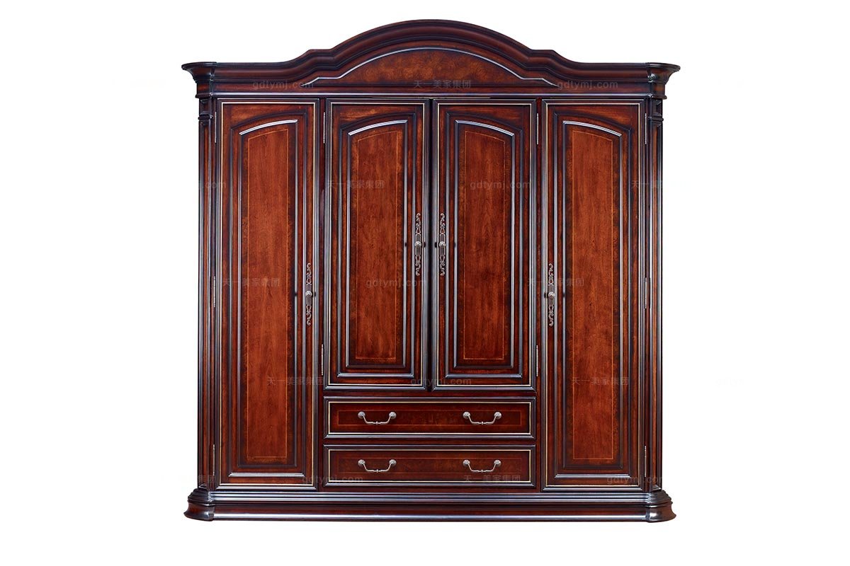 高端家具美式四門衣柜