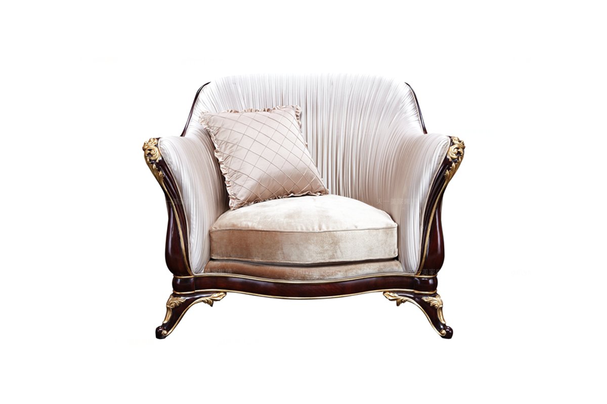 高端歐式家具布藝單人位沙發