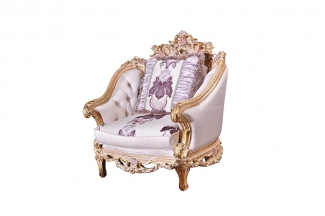 別墅家具歐式雕刻單人沙發