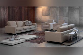 Dema高端時尚簡約現(xiàn)代淺色沙發(fā)組合