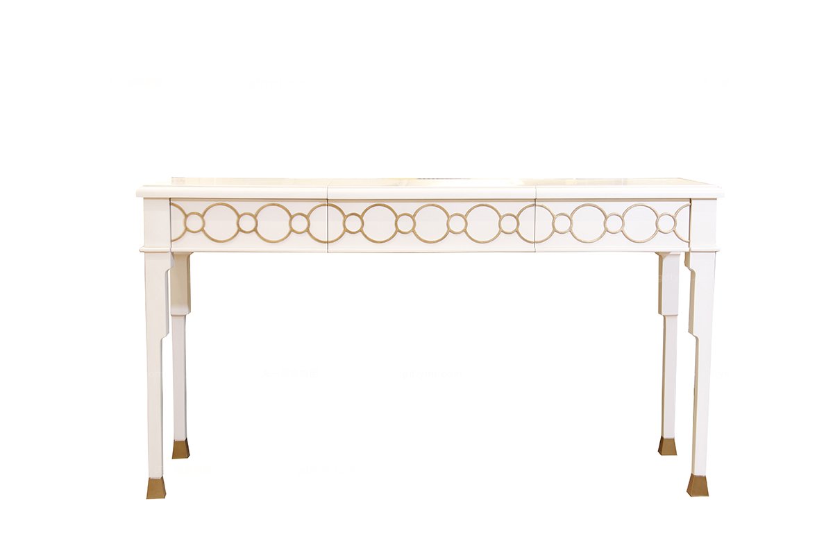 高端時尚現代新古典白色妝臺