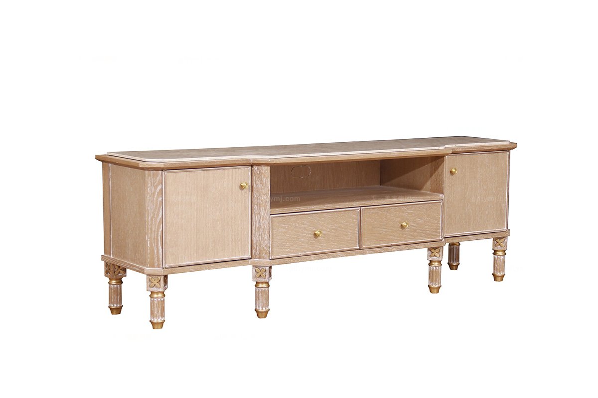 高端品牌現代新古典原木色電視柜