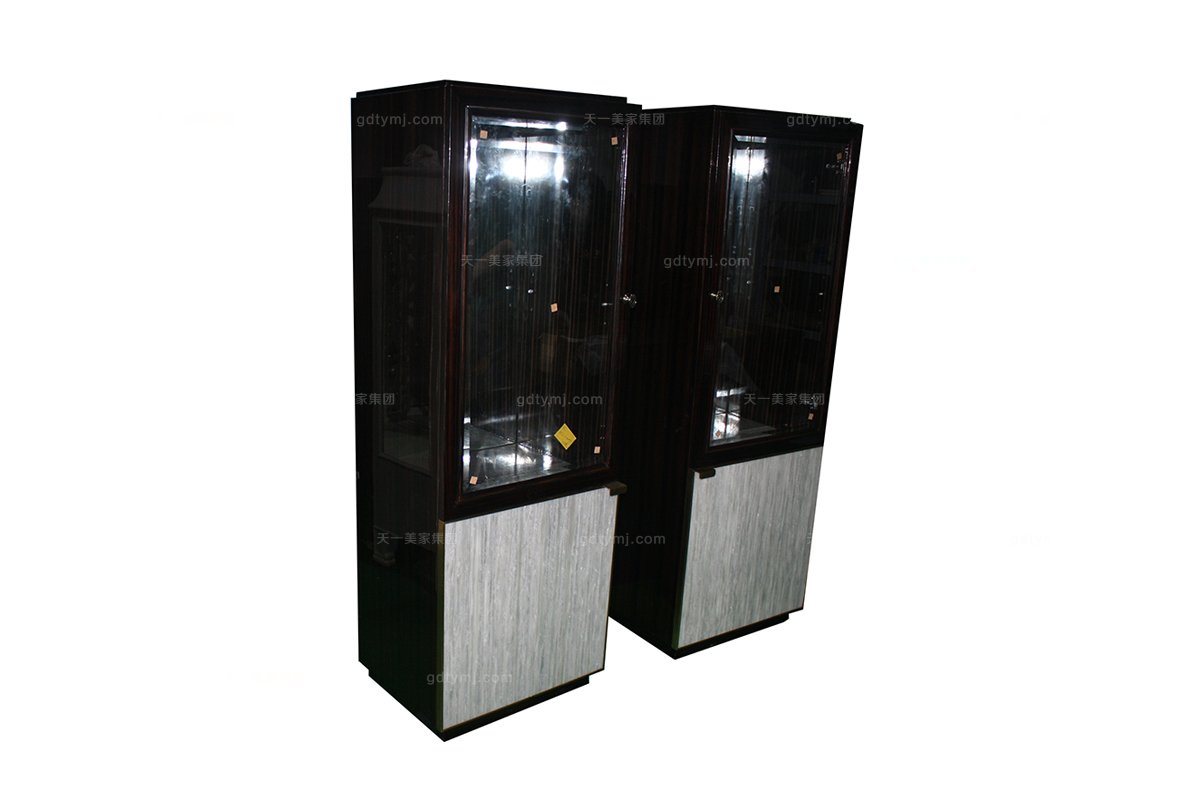 高端會(huì)所家具品牌新股帶你黑檀色單門(mén)酒柜