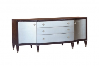 國內名貴別墅樣板房家具品牌法式咖啡銀地柜