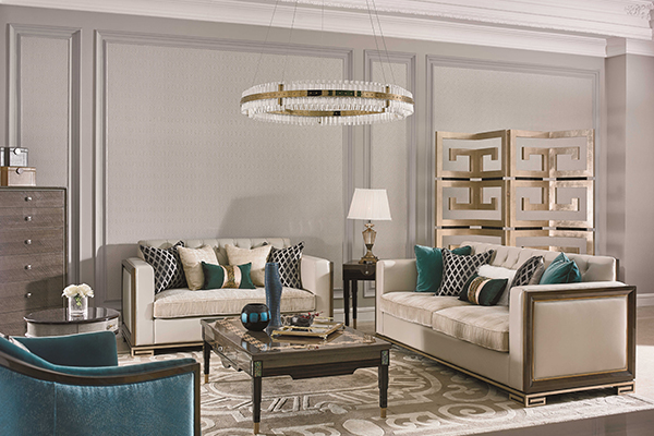 高端現(xiàn)代輕奢沙發(fā)實木客廳沙發(fā)金屬金屬銅釘不銹鋼真皮沙發(fā)1+2+3沙發(fā)組合+茶幾組合