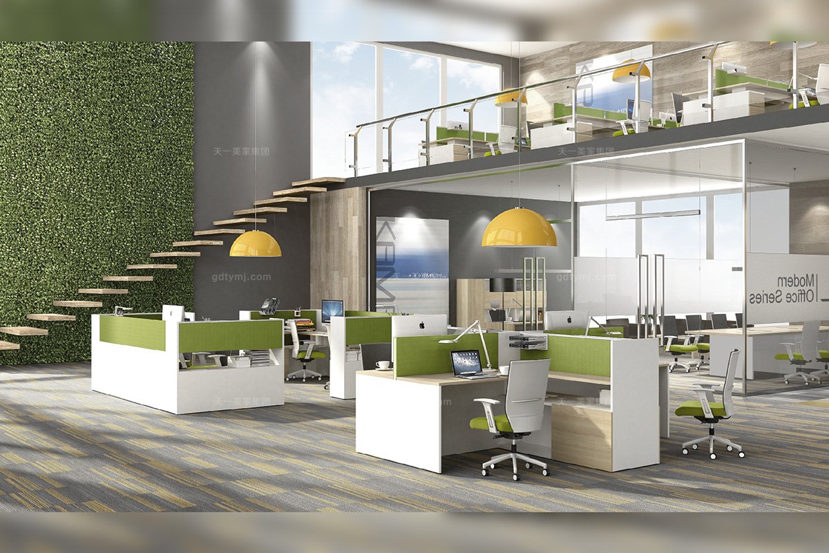 高端別墅會所辦公品牌家具現代時尚職員辦公桌椅組合