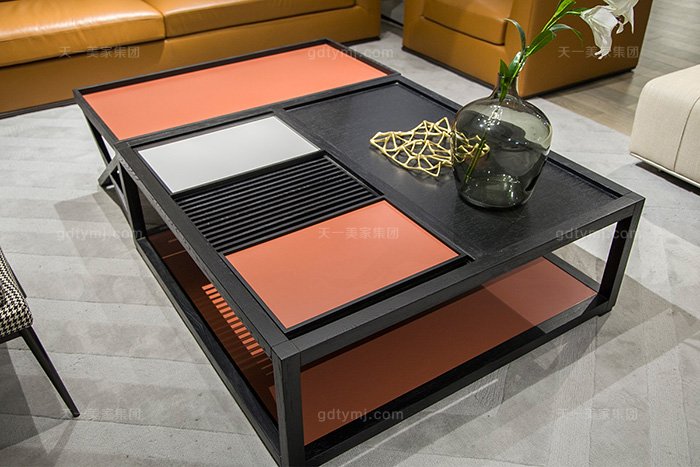 意大利極簡元素現代簡奢家具客廳高檔沙發組合茶幾