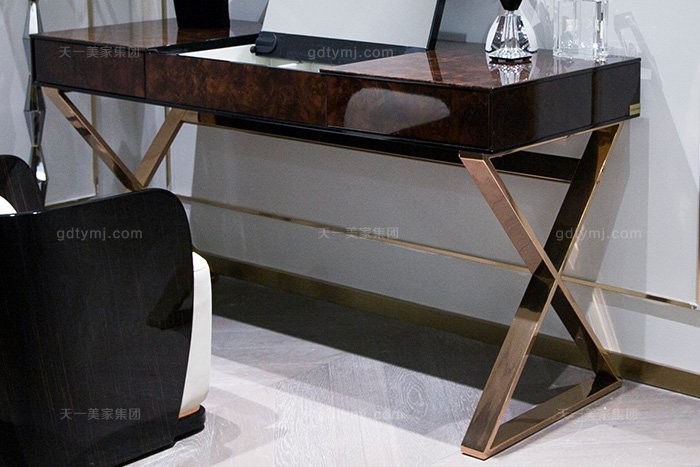 高端后現代輕奢家具品牌臥室時尚梳妝臺妝椅組合梳妝臺