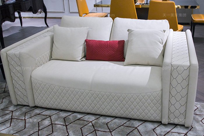 高端奢華別墅家具品牌輕奢后現代風真皮客廳沙發組合二人位沙發