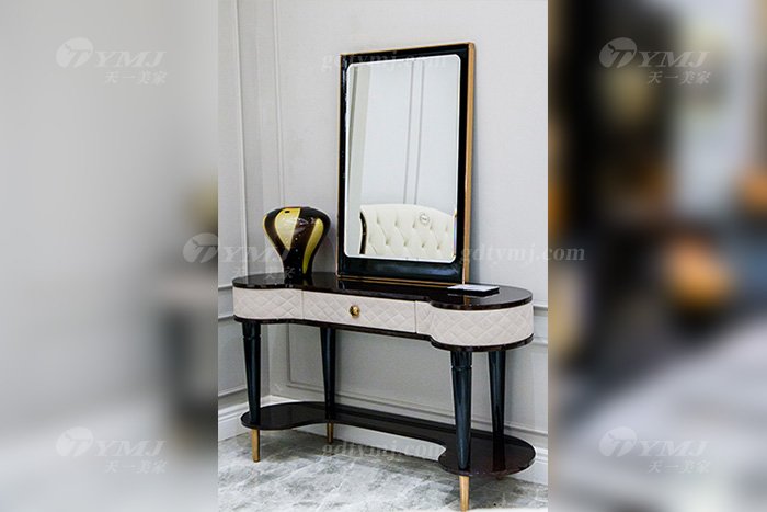 高端輕奢后現代家具品牌別墅家具過道時尚真皮玄關臺玄關臺