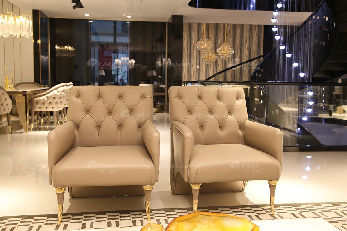 意大利100%純進口家具時尚輕奢別墅會所家具品牌真皮客廳沙發組合單品