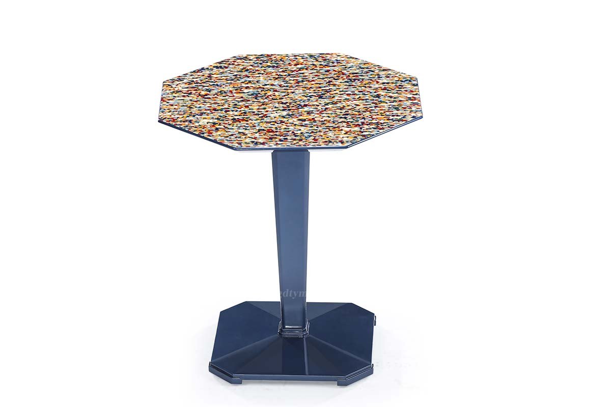 豪華別墅家具奢華會所家具輕奢后現代客廳時尚綠色生態皮沙發組合角幾