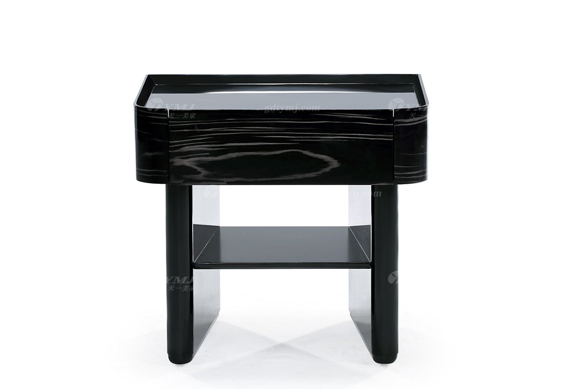 奢華別墅家具時尚奢華樣板間家具輕奢后現代臥室絨面黑蝴蝶綠色雙人大床系列床頭柜