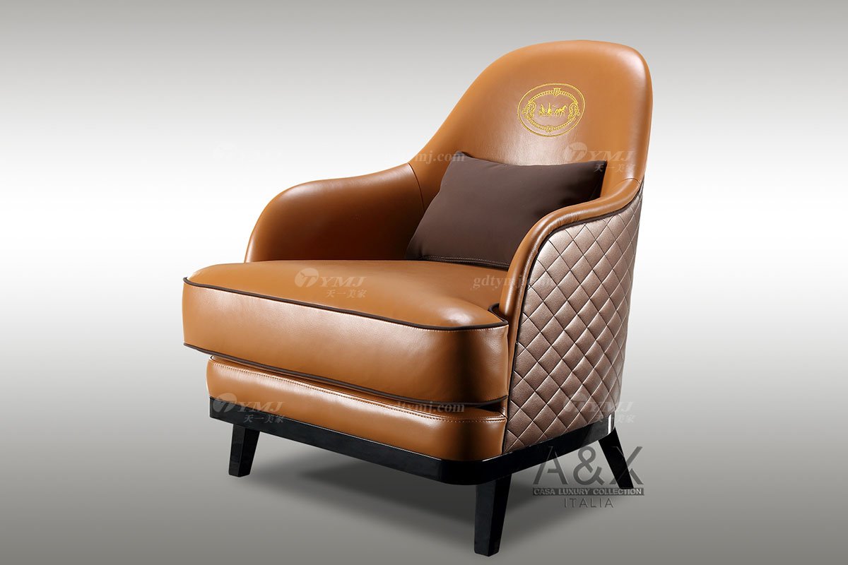 高端別墅豪宅家具品牌高端樣板間家具輕奢后現代時尚頭層皮沙發組合休閑椅
