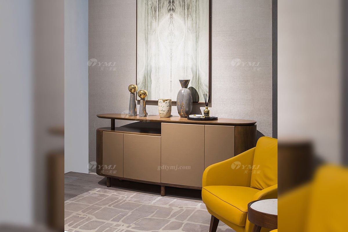 高端別墅會所家具品牌現代極簡北歐創(chuàng)意餐邊柜系列