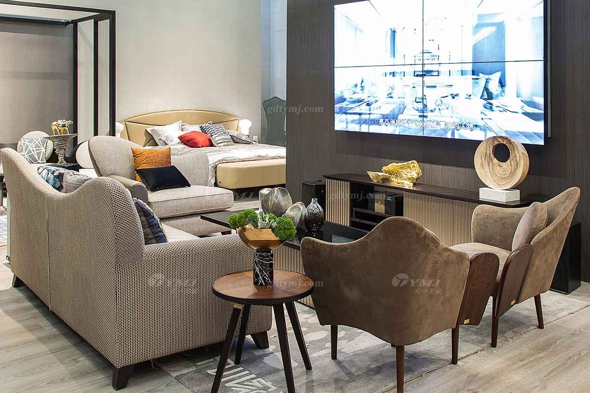 高端別墅會所家具品牌現代極簡輕奢北歐家具創意高彈高密度海綿優質布藝客廳