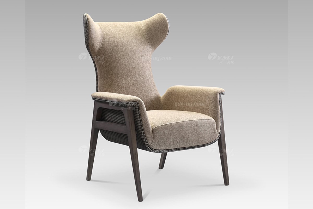 高端別墅會所家具現代輕奢時尚休閑布藝休閑椅休閑椅LC2810側面