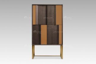 現代輕奢時尚高端別墅家具灰橡邊柜