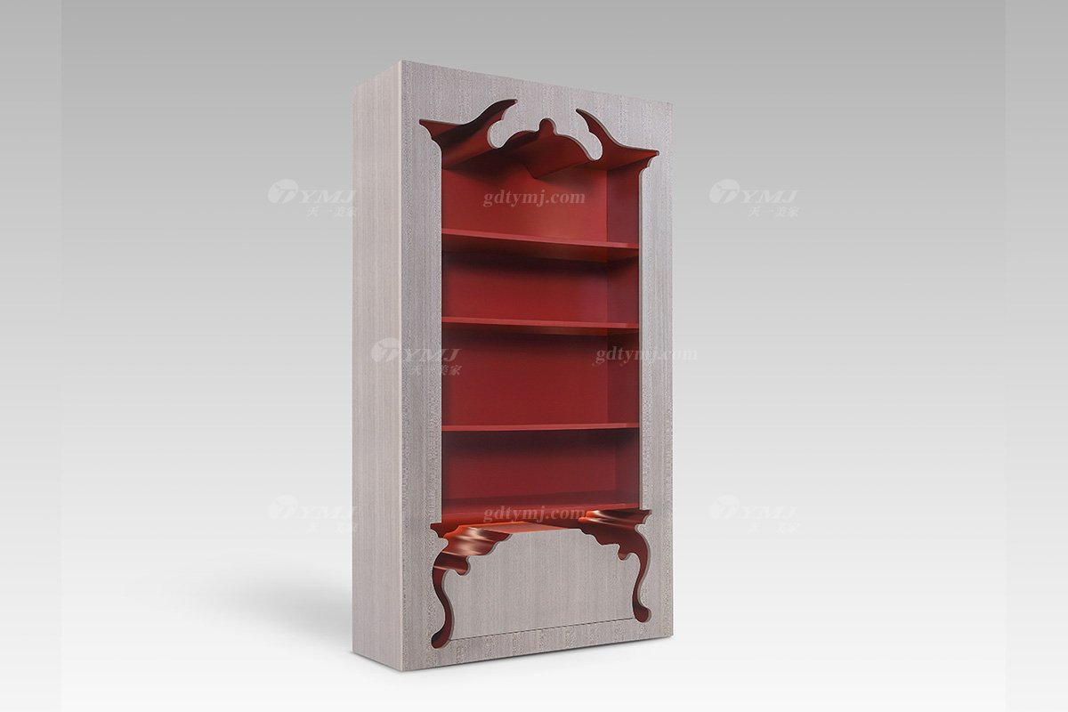 現代輕奢時尚創意高端尼斯色+烘烤漆書柜書柜SH2802側