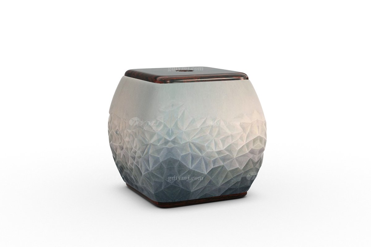 高端時尚新中式輕奢家具品牌黑酸枝藝術玻璃鋼坐墩