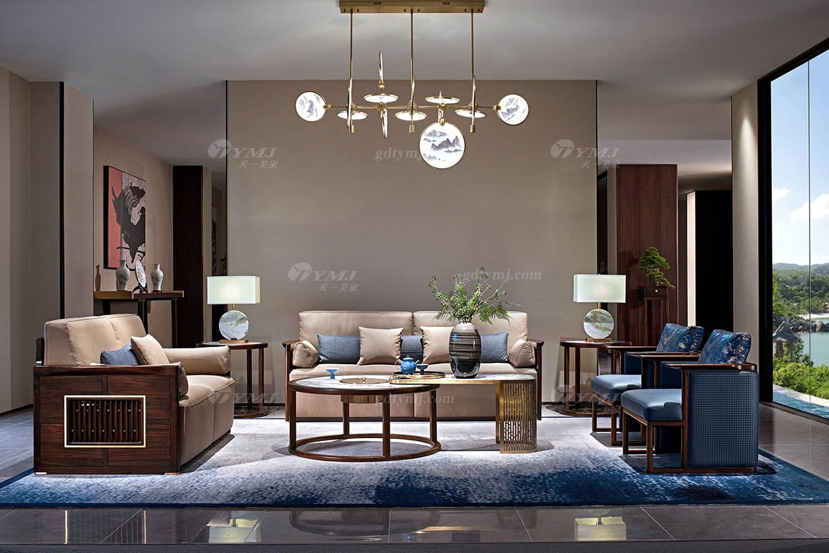 優(yōu)雅新中式輕奢高端品牌家具黑酸枝實(shí)木角幾角幾H-PMJJ場景