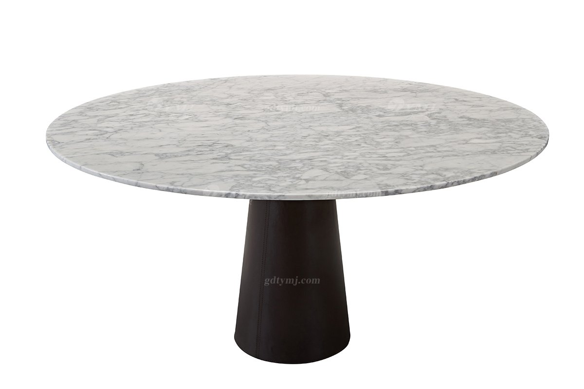 現(xiàn)代輕奢時尚別墅家具品牌高端餐廳意大利卡拉拉白大理石餐桌DT-09餐桌1
