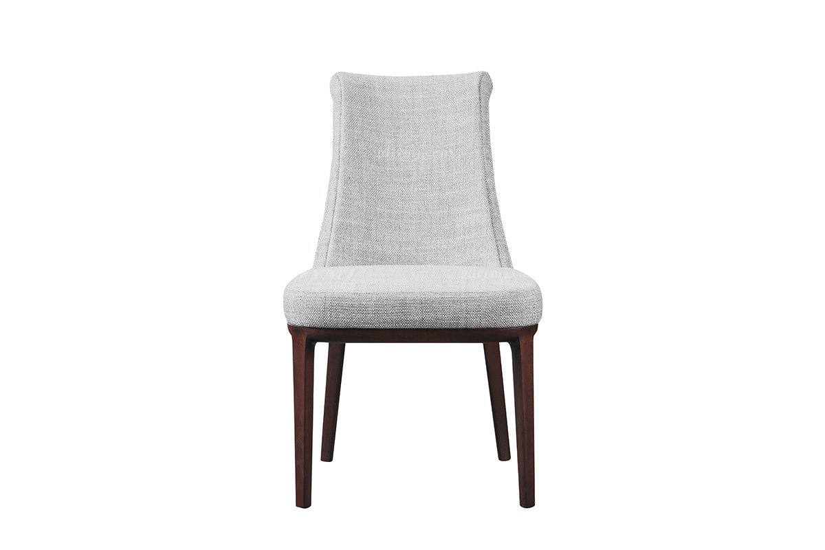 別墅輕奢時尚家具品牌餐廳進口白蠟實木布藝餐椅