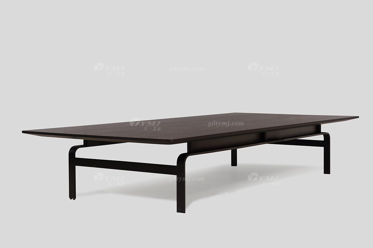 意式極簡風格高端別墅豪宅家具品牌現代輕奢客廳時尚煙熏黑橡色茶幾LT1607-1方茶幾