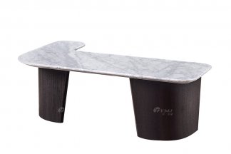 意式極簡風格高端別墅家具現代輕奢時尚客廳煙熏色轉角邊幾