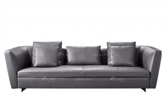 意式極簡風(fēng)格高端別墅家具品牌現(xiàn)代輕奢時(shí)尚客廳真皮三位沙發(fā)