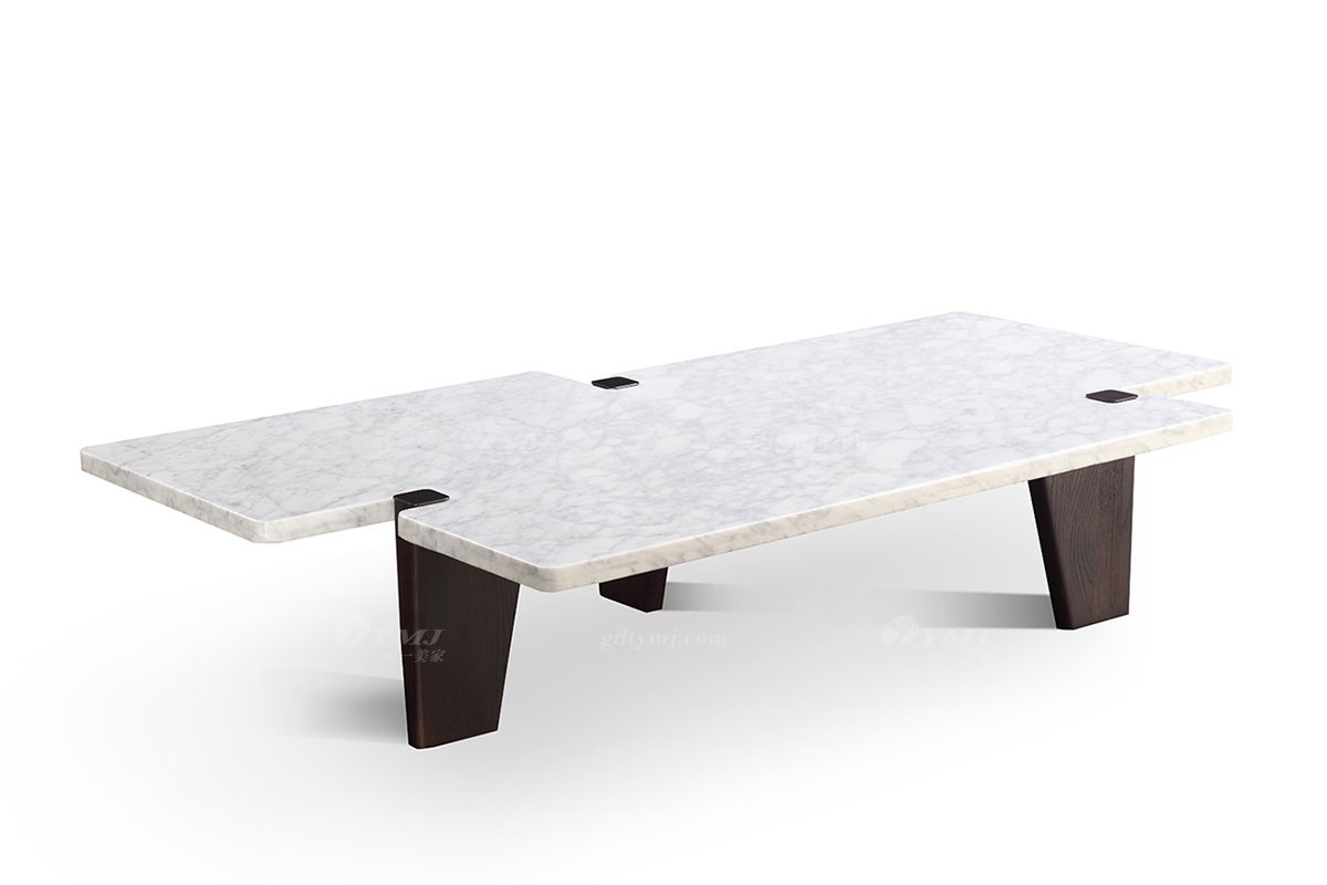 意式極簡風格高端別墅會所家具品牌現代輕奢客廳大理石茶幾