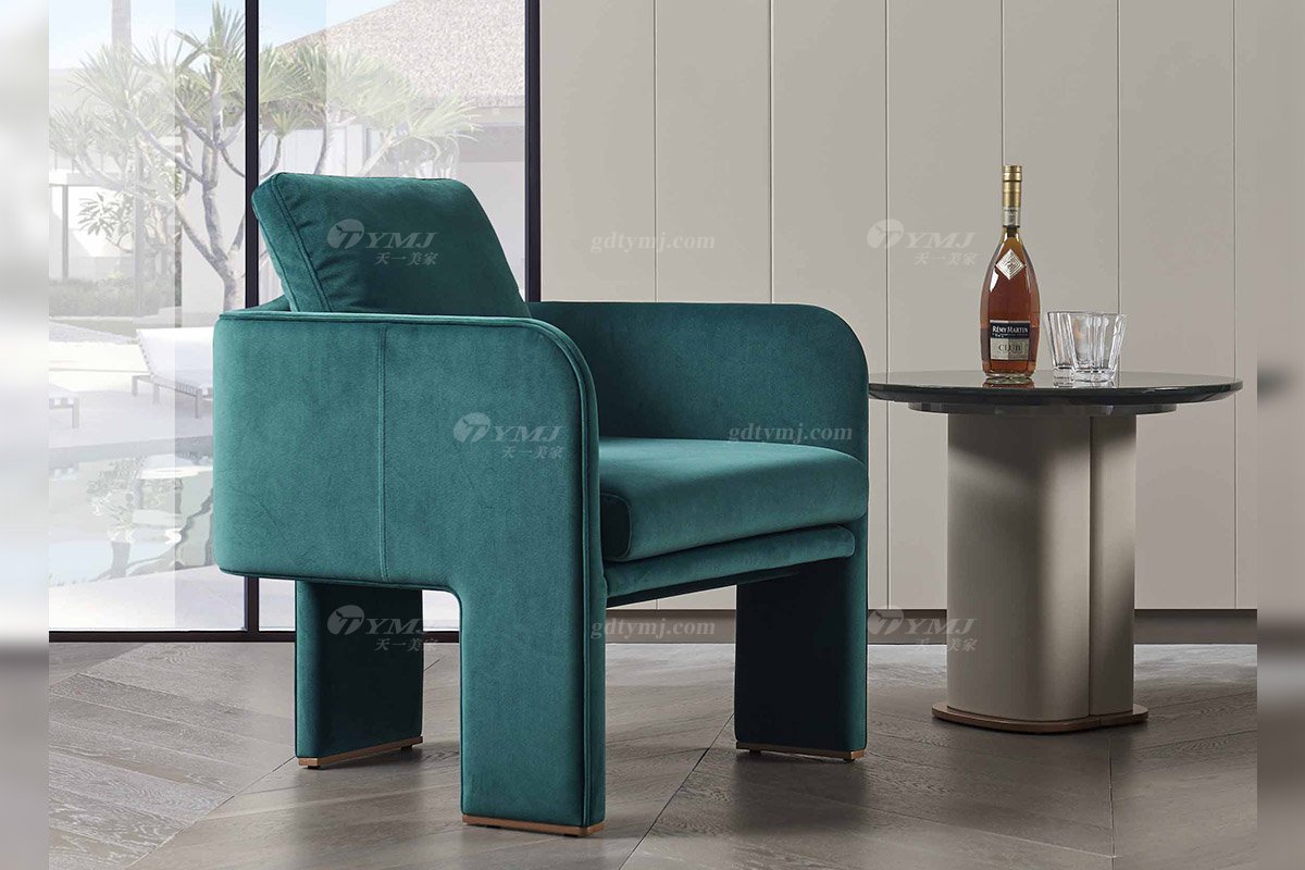 高端別墅豪宅家具星級酒店家具品牌后現代輕奢風格客廳時尚創意綠色皮藝休閑