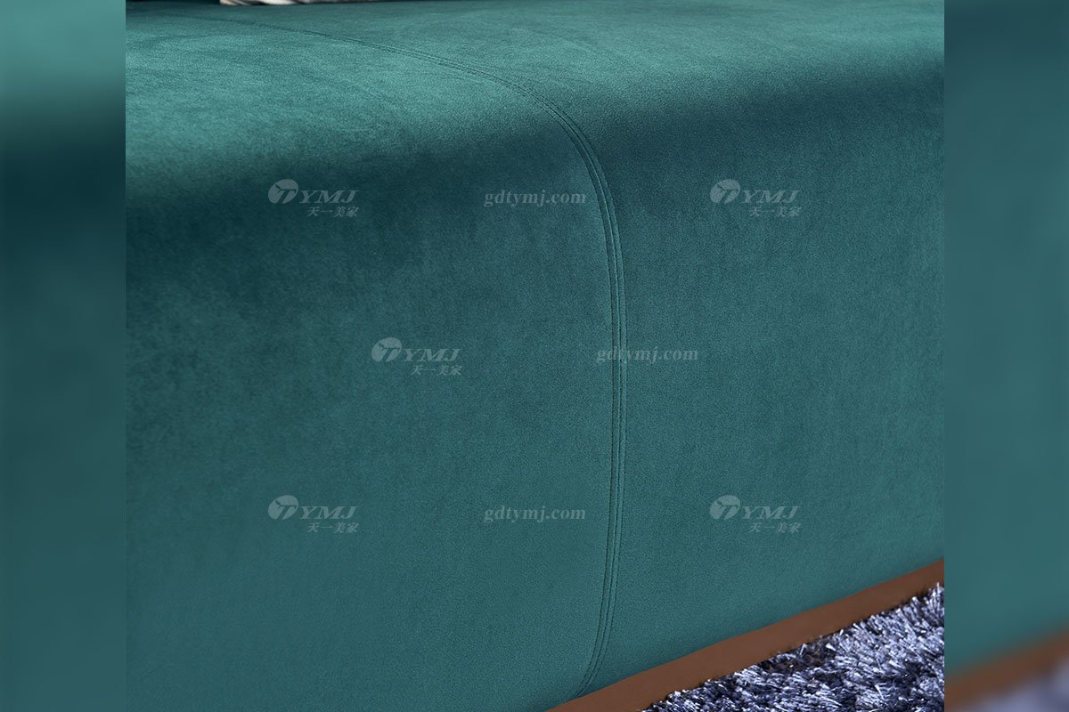 高端別墅豪宅家具星級酒店家具品牌后現代輕奢風格客廳時尚創意綠色皮藝雙人沙發TX003-2兩位沙發細節1