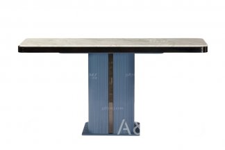 輕奢后現代風格家具高端會所別墅品牌家具時尚客廳魚肚白石面+藍色玄關