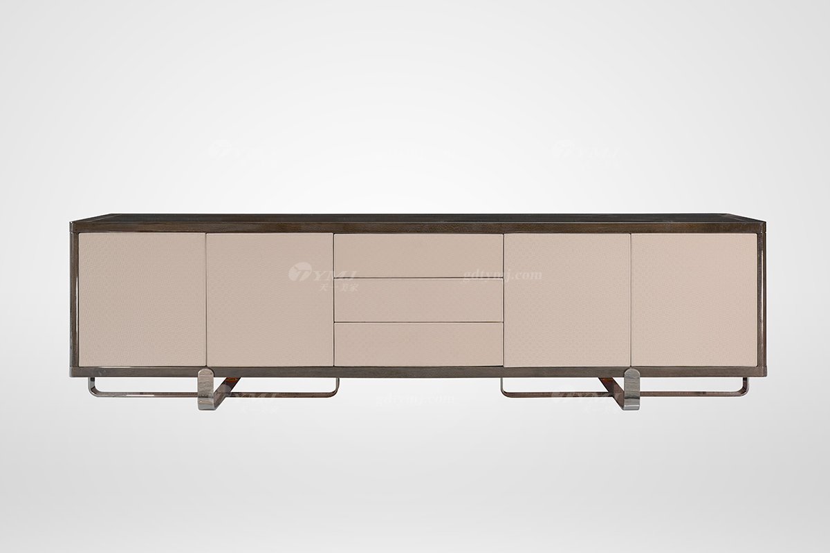 高端輕奢風格家具別墅豪宅家具品牌星級酒店家具客廳電視柜3026-182電視柜