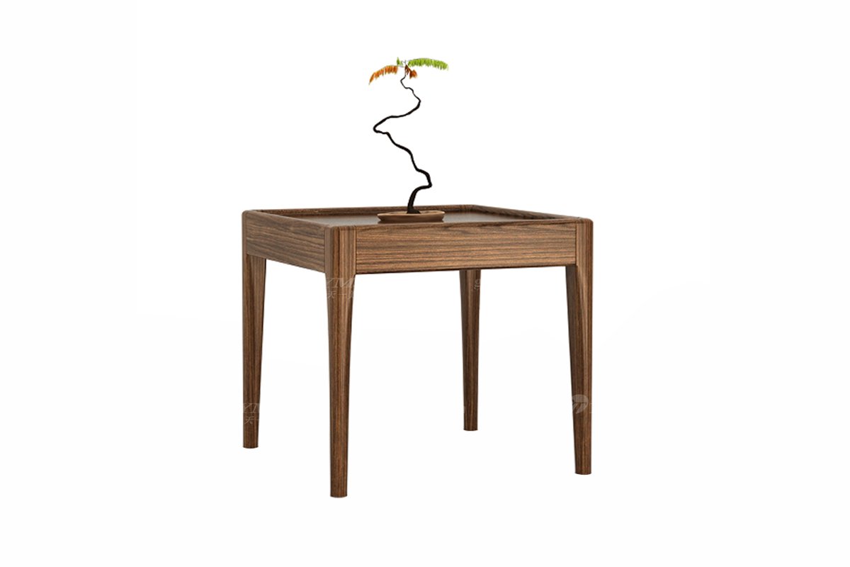 新中式家具風(fēng)格高端別墅家具品牌簡約風(fēng)格客廳極簡實(shí)木角幾邊幾