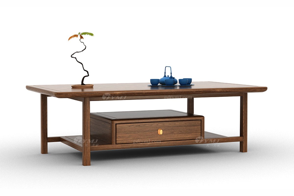 新中式家具風(fēng)格高端別墅家具品牌簡約風(fēng)格客廳極簡實(shí)木茶幾