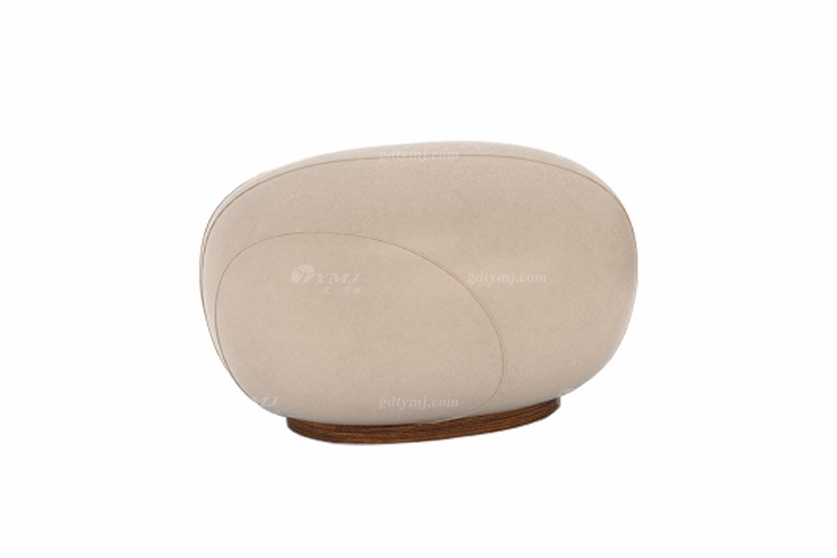 新中式家具風格高端別墅家具品牌簡約風格客廳時尚生態皮藝坐墩H-XSZDX小坐墩