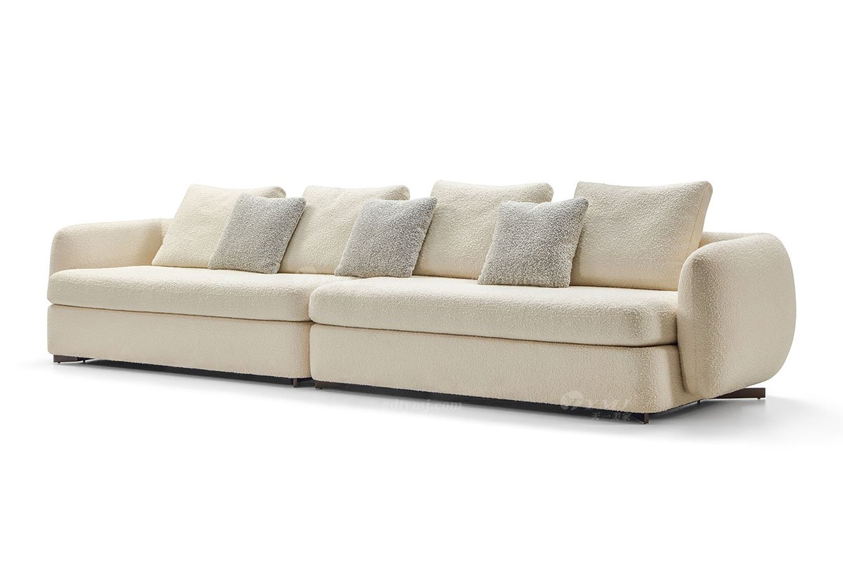 極簡風格意式品牌高端別墅會所家具簡約設計師四位沙發LS1908-21+22多位沙發