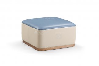 輕奢后現代風格家具高端會所別墅時尚家用真皮大方凳