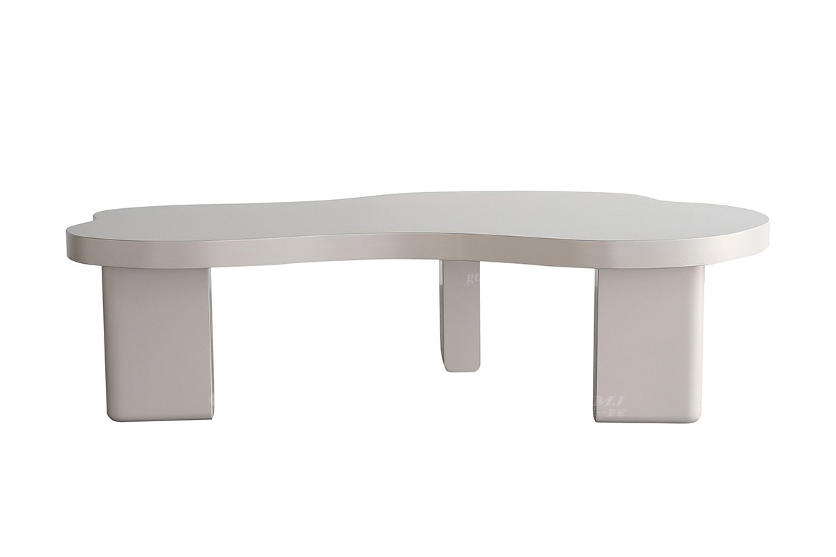 極簡風格家具高端別墅會所大宅時尚創意白色烤漆茶幾