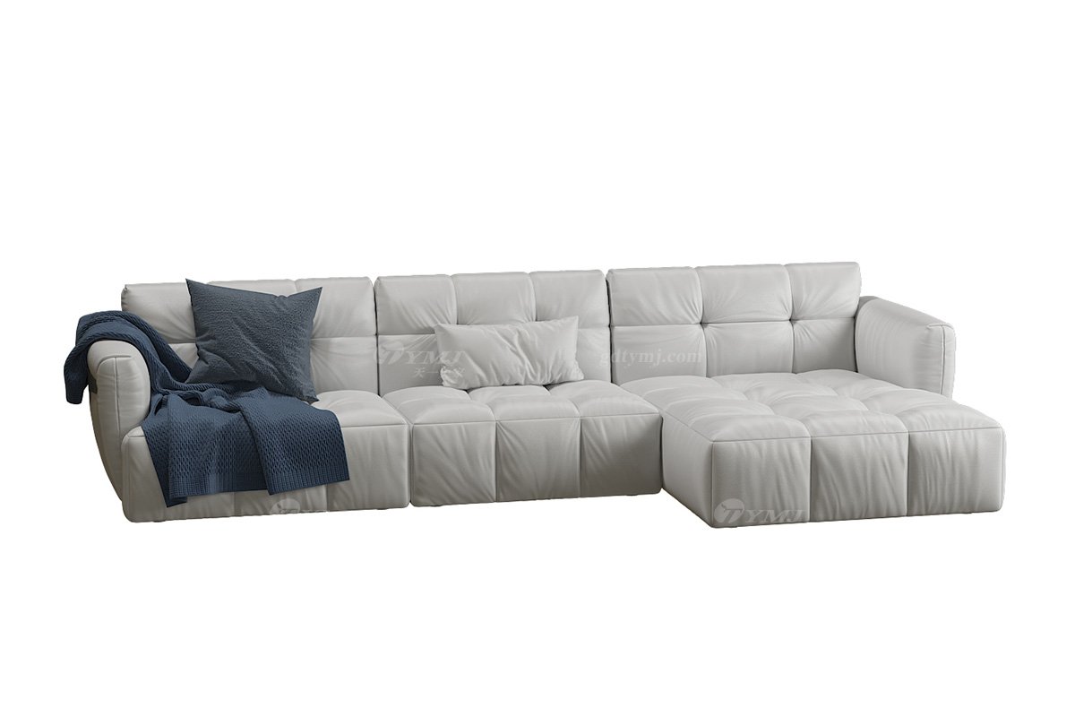 極簡(jiǎn)風(fēng)格家具高端別墅會(huì)所大宅舒適簡(jiǎn)約進(jìn)口落葉松實(shí)木灰色半皮組合沙發(fā)