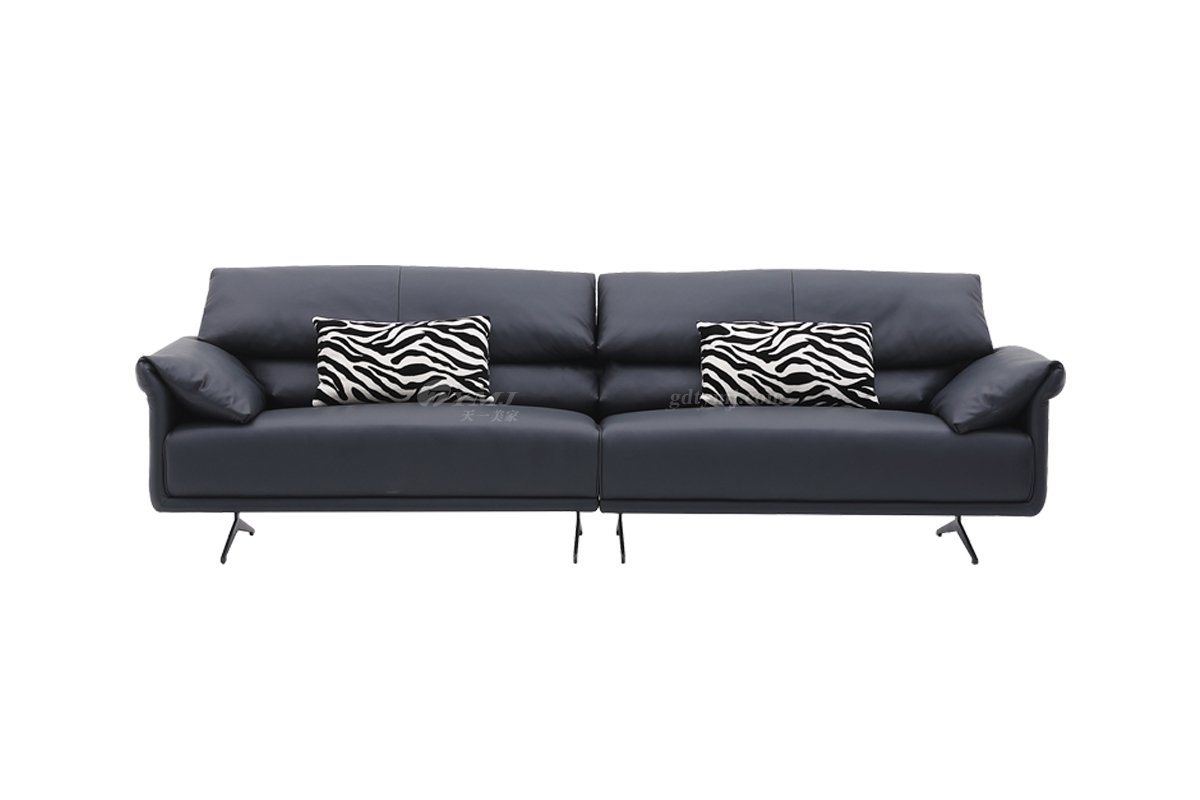 意式極簡風格家具高端別墅會所大宅時尚簡約實木真皮四位沙發