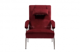 意式極簡風(fēng)格家具高端別墅會所大宅舒適時尚簡約紅色休閑椅