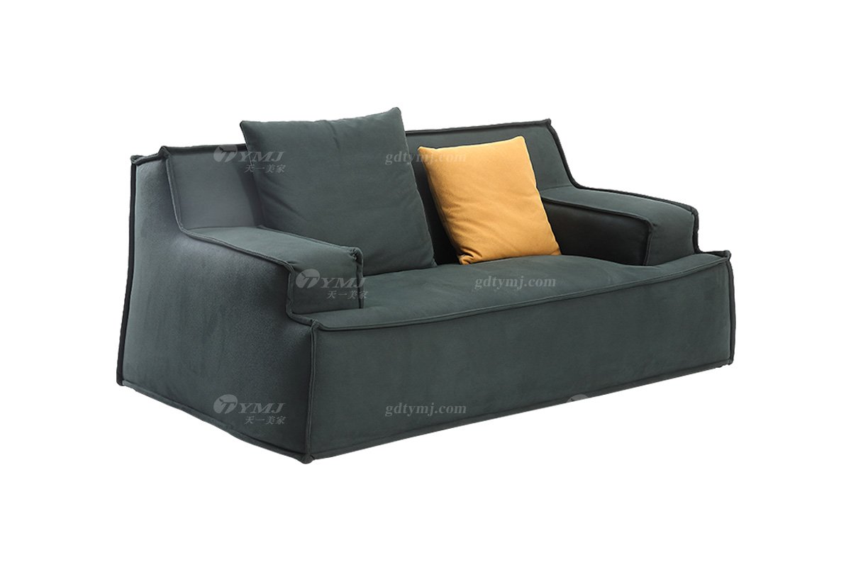 意式極簡風(fēng)格家具高端別墅會所大宅時(shí)尚簡約實(shí)木布藝二位沙發(fā)F9321二位沙發(fā)